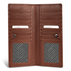 Champs - Portefeuille de poitrine en cuir Onyx - Marron-16 fentes pour cartes de crédit