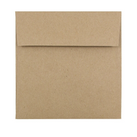 JAM Paper 5.5 x 5.5 Square Envelopes, Brown Kraft Paper Bag Recycled, 50 Pack (46317108I)-Brown Kraft paper bag recycled envelope