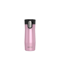 Contigo - Tasse de voyage en acier inoxydable à isolation sous vide AUTOSCELLABLE West Loop avec couvercle facile à nettoyer - 473 ml (16 oz) - Crème de fraise perle givrée-Sans fuite ou déversement : le couvercle AUTOSCELLABLE se verrouille entre petites gorgées et est 100 % antifuite et antidéversement