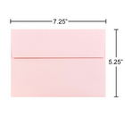 JAM Paper A7 Invitation Envelopes, 5.25 x 7.25, Baby Pink, 100 Pack (155627g)-Closure: Gum