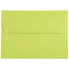 JAM Paper A7 Coloured Invitation Envelopes - 5.25 x 7.25 - Ultra Lime Green - 50 Pack-Our envelopes are made from 24 lb paper and feature a straight flap gum closure with a smooth finish