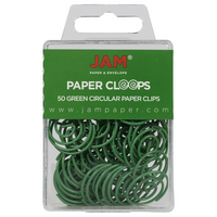 JAM Paper – Trombones en forme de spirale, vert, 5 paquets de 50, total de 250 (2187135g)-Vert