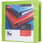 Staples® – Reliure de présentation robuste à anneaux en D, 3 po, chartreuse-Anneaux à une touche s'ouvrent et se ferment facilement