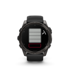 Garmin - fēnix 8 – 51 mm, saphir AMOLED, titane DLC gris carbone avec bracelet en silicone noir/gris galet-7