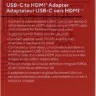 Staples USB-C to HDMI Adapter-Unidirectional – Sends content from a USB-C enabled computer to an HDMI display