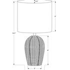 Monarch Specialties - Luminaire - 17 po H Lampe De Table - Rotin Naturel - Abat-Jour Beige - Transitionnel-S'intégrant parfaitement à tout thème de décoration transitionnel, ce luminaire d'appoint avec une base au fini texturé noir naturel et un abat-jour beige mélangé à du lin moderne ajoute un aspect haut de gamme et décontracté à une table de nuit, une table de bout, une table d'appoint ou une table de console