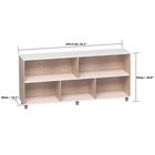 Beleduc Furniture - étagère en bois Palermo -pour salle de classe à 5 cubes et 2 couches à dos fermé - grain naturel-Utilise des peintures et des colorants non toxiques