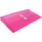 JAM Paper - Enveloppes en plastique avec fermeture à bouton et ficelle #10 Livret d'affaires - 5.25" x 10" - Rose fuchsia - Paquet de 12-Quantité : 12 par paquet