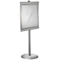 Azar Displays – Présentoir de plancher incurvé en métal, 28 x 22 po (300870)-Utilisé pour présenter des illustrations