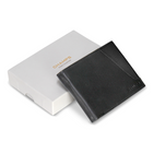 Champs Iconic Leather Top Wing Wallet - Black/Black-7 Credit card slots