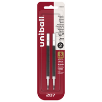 uni-ball 207 Gel Refill - 0.5mm - Black - 2 Pack-Gel Refill Black