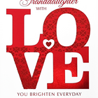 Rosedale Gold Greeting Cards/Envelopes - Happy Valentine's Day Granddaughter - 5-1/2" x 8" - 6 Pack-Printed on premium uncoated card stock