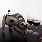 Présentoir à vin taureau, fer 66414DF-5