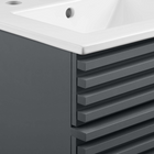 Modway - Render 18" Armoire à coiffeuse de salle de bain - Gris blanc-Assemblée requise