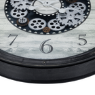 Monarch Specialties - Horloge - 30 po Rond - Mécanisme D'Engrenage - Surdimensionné Grand - Horloge Murale - Brun - Transitionnel-Aucun assemblage n'est nécessaire, il suffit d'insérer 3 piles AA (non incluses) pour un ajout décoratif sans souci