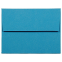JAM Paper A2 Invitation Envelopes, 4.38 x 5.75, Brite Hue Blue Recycled, 100 Pack (WDBH600g)-Blue