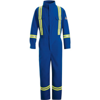 Bulwark, Flame-Resistant Premium Coveralls With Reflective Trim - Size 40-Arc Flash PPE Category Level 2