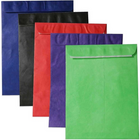 JAM Paper - Enveloppes en Tyvek pour catalogues à ouverture au sommet auto-adhésive, 10 x 13 po coul. var., 25/pqt (V0123ASSRTD)-Assortiment de 5 enveloppes robustes pour catalogues Tyvek : rouge, bleu, vert, violet et noir