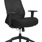 Serta – Fauteuil fonctionnel en filet Destin – Noir-Accoudoirs réglables en hauteur avec coussinets en PU