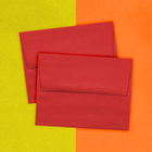 JAM Paper A2 Invitation Envelopes, 4.38 x 5.75, Brite Hue Red Recycled, 100 Pack (15845g)-Closure: Gum