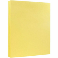 JAM Paper Vellum Bristol 67 lb Colored Cardstock - 8.5" x 11" - Coverstock - Canary Yellow - 50 Sheets-Color: Canary Yellow / Our premium solid core cardstock shows no white when folding, tearing, or cutting; its colorful all the way through!