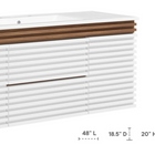 Modway - Render Fixation murale de 48" Vanette de salle de bain - Blanc Noyer Blanc-Conception murale
