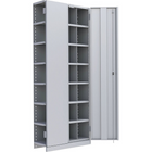 Metalware – Étagère enclenchable RK925, 8 tablettes, 36 x 18 x 88 (po), gris pâle-Système de tablettes ajustables offrant un espace de rangement solide, mais économique qui convient à vos besoins