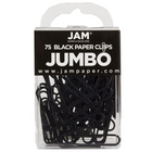 JAM Paper – Trombones géants, noir, 6 paquets de 75, total de 450 (2184933g)-Longueur : 2 po