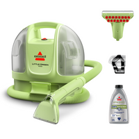 Bissell - Nettoyeur en profondeur portatif Paquet de Little Green Mini avec fil pour tapis et tissus d'ameublement-Nettoyeur petit, mais puissant qui s'attaque aux dégâts et aux taches des animaux tout en éliminant les squames, la poussière et les allergènes liés au pollen