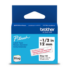 Brother - BTAG132 Ruban non laminé transparent avec texte rouge authentique pour étiqueteuse P-touch, 12 mm (L) x 4 m (l)-Faites confiance à Brother pour tous vos projets.Pour tous vos besoins en matière d’étiquetage, faites confiance à Brother, la marque d’étiqueteuses la plus fiable au Canada.