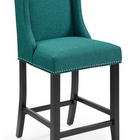 Modway - Baron Tissu rembourré Tabouret de comptoir - Sarcelle-Tabouret de comptoir moderne élégant