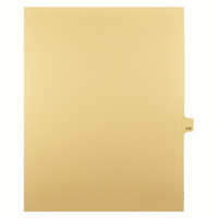 Markmaker - Intercalaires imprimes Legal, Chamois, 1/25th coupe, format lettre, sans trous, 25 tabs/PQT, 5 PQT/Boite, Numero 115-Intercalaires imprimes Legal