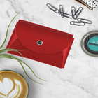 JAM PaperMD – Étui pour cartes professionnelles en cuir avec rabat arrondi, rouge, paquet de 5-Rabat : Ronde
