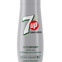 Arôme de 7-Up Zéro Sucre pour SodaStream, 440 ml (rendement de 9 L)-Conseil de pro : Lorsque vous utilisez les arômes de 7-Up Zéro Sucre, un haut niveau de gazéification est recommandé
