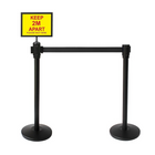 Futech Sign Holder For Stanchions - 11"W x 8.5"H - Black-Colour: Black
