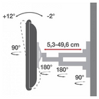 Techly Ultra Slim Wall Mount with Level, 40"-80"-Decorative sleeves on the arms for better cable management and nice appearance