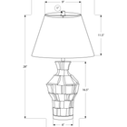 Monarch Specialties - Luminaire - 28 po H Lampe De Table - Résine Noire - Abat-Jour Ivoire / Crème - Contemporain - Moderne-Conçue pour durer, elle bénéficie d'une garantie limitée de 2 ans contre tout défaut, ce qui garantit que cette lampe décorative restera un élément essentiel de votre intérieur pendant de nombreuses années
