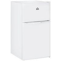HOMCOM - Mini-réfrigérateur 3,2 pi³ avec congélateur et portes réversibles - blanc-Combine réfrigérateur et congélateur avec une capacité de 3,2 pi³ pour divers stockages alimentaires 