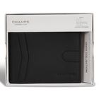 Champs - Portefeuille à aile supérieure en cuir Onyx - Noir-1 fente cachée pour carte de crédit