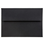 Jam Paper Ensemble de correspondance de 100 cartes et enveloppes en lin recyclé de format A7, noir, 100/pqt-A7 (5 1/4 x 7 1/4 po)