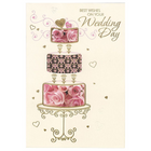 Rosedale – Cartes de souhaits et enveloppes, Best Wishes On Your Wedding Day, 5 1/2 x 8 po, 12/paquet (18014)-Imprimées sur papier cartonné non couché de haute qualité