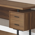 Monarch Specialties - 7610 Bureau 70 po - Noyer/Metal Noir/Face L/R-9