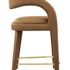 Modway - Pinnacle Performance Velvet Tabouret de comptoir - Or brun - Ensemble de 2-Capacité de poids : 330 lb