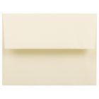 JAM Paper Enveloppes Strathmore en papier vélin avec fermeture gommée, format livret, 4 3/8 x 5 3/4 po, ivoire, paq./100-Ivoire