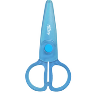 Hilroy Safety School 5" Scissors With Plastic Blade - Blunt Tip - Blue-Maximum safety: Won't cut hair, clothing, or skin, making it ideal for young children who are still developing their fine motor skills