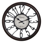 Monarch Specialties - Horloge - 16 po Rond - Horloge Murale - Brun Antique - Transitionnel-Cette horloge murale ronde simple et tendance de 16 pouces en brun antique avec des touches de vintage est parfaite pour les décors d'intérieur transitionnels