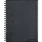Cambridge City Vinyl Notebooks, 11" x 7-7/8", Black, 200 Pages-Twin-wire binding