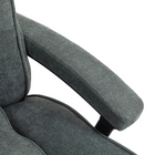 HOMCOM Big and Tall Executive Chair for Home - 450 lbs Capacity - Grey-High back supports spine alignment and comfort