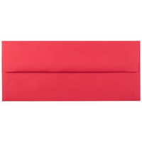 JAM Paper #10 Business Coloured Envelopes - 4.125" x 9.5" - Red Recycled - 50 Pack-Colour: Red Envelopes