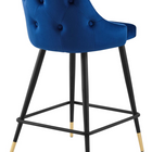 Modway - Adorn Performance Velvet Tabouret de comptoir - Marine-Rembourrage en mousse dense